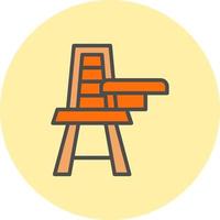 icono de vector de silla de escritorio