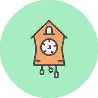 icono de reloj de cuco vector