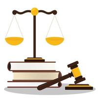Gráfico de ilustración de vector de tribunal de justicia de ley legal