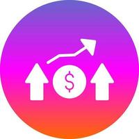 diseño de icono de vector de beneficio financiero