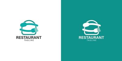 idea de diseño simple de logotipo de restaurante vector