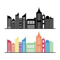 silhouette city skyline tower illustration vector