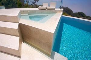 Custom Luxury Pool, Hot Tub and Chairs Abstract photo