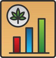 diseño de icono de vector de existencias de marihuana