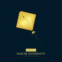 feliz makar sankranti publicación en redes sociales vector