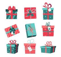 Colorfull gift box vector set