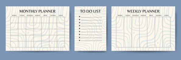 Business Organizer Paper Sheets. Planners And To-Do List Abstraction Template Set vector
