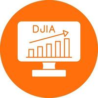 diseño de icono de vector de djia