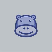 Cute Hippo Design vector