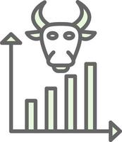 Bull Market Vector Icon Design