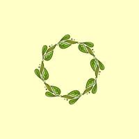 Leaf Circle Design vector