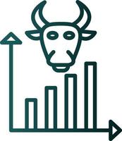 Bull Market Vector Icon Design