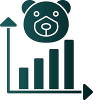 Bear Market Vector Icon Design
