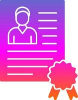 Employee Qualification Vector Icon Design