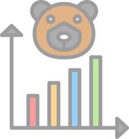 Bear Market Vector Icon Design