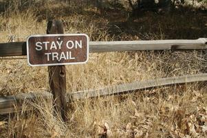 Stay on Trail Sign photo