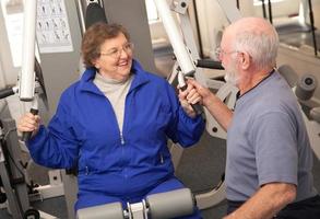 Senior Adult Couple in the Gym photo
