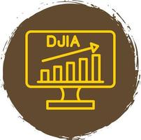 diseño de icono de vector de djia