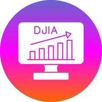 diseño de icono de vector de djia