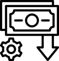 diseño de icono de vector de configuración de ingresos