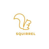 Squirrel Logo Line vector