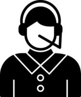 Call Center Agent Vector Icon Design