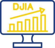 diseño de icono de vector de djia