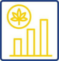 diseño de icono de vector de existencias de marihuana