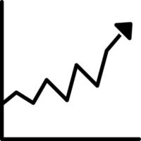 Line Chart Vector Icon Design