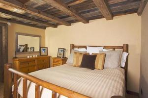 Luxurious Rustic Log Cabin Bedroom photo