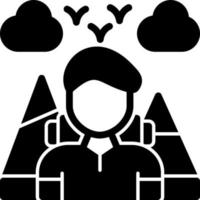 Hiking Vector Icon Design