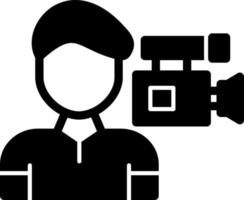 Camera Man Vector Icon Design