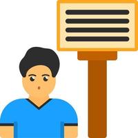 Billboard Man Vector Icon Design