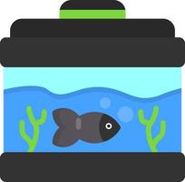 Fish Tank Vector Icon Design