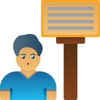 Billboard Man Vector Icon Design