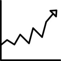 Line Chart Vector Icon Design