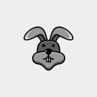 cute rabbit cartoon design logo vector