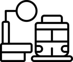 Train Stop Vector Icon Design