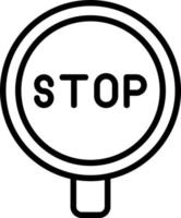 diseño de icono de vector de señal de stop