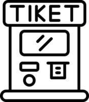 Ticket Machine Vector Icon Design