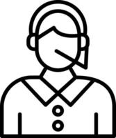 Call Center Agent Vector Icon Design