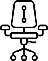 Desk Chair Vector Icon Design