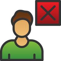Delete User Vector Icon Design