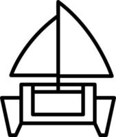 Catamaran Vector Icon Design