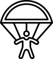 Skydiving Vector Icon Design