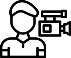 Camera Man Vector Icon Design