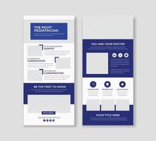 Medical Service Email Marketing Template, Email Promotion Newsletter vector