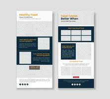 Food Promotion Email Newsletter Template, Minimal Fast Food UI Email Marketing Template vector