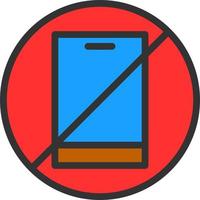 No Phone Vector Icon Design