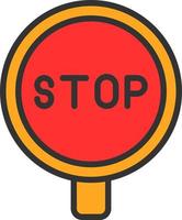 Stop Sign Vector Icon Design